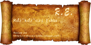 Rákóczi Edda névjegykártya